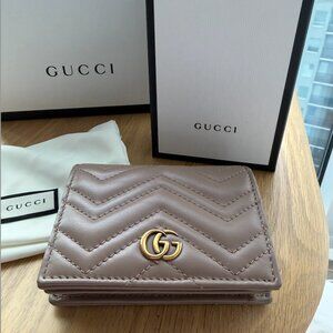Gucci Marmont Wallet - pink beige